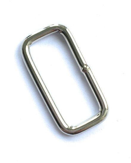 Picture of Solid Rectangle Metal Loop Silver