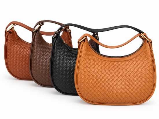 Picture of 251 Woven Crescent Leather Bag